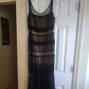 Gilar Long Beaded Black Dress